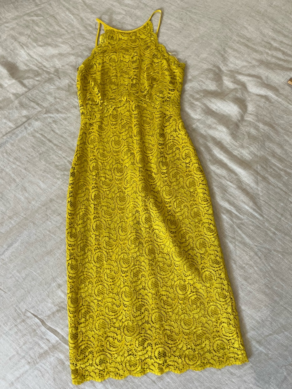 Zara Woman Yellow Lace Dress